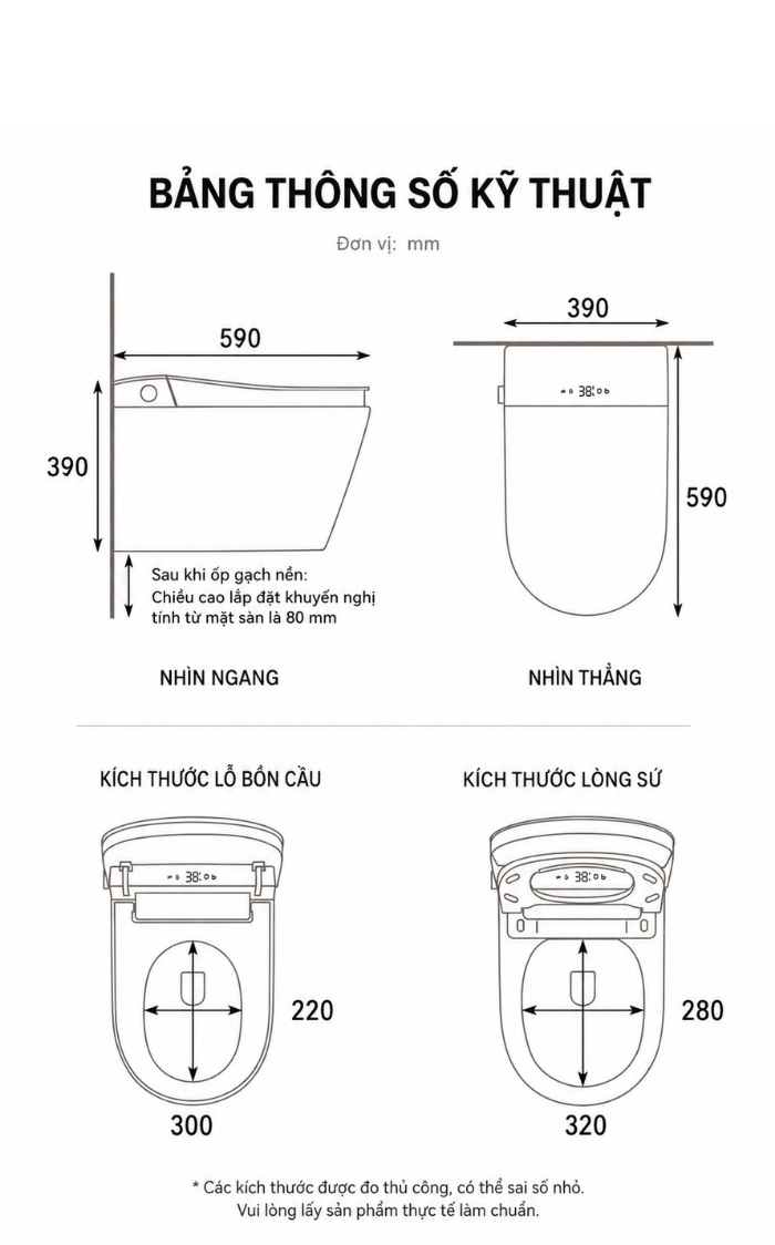 Bồn cầu treo KC946